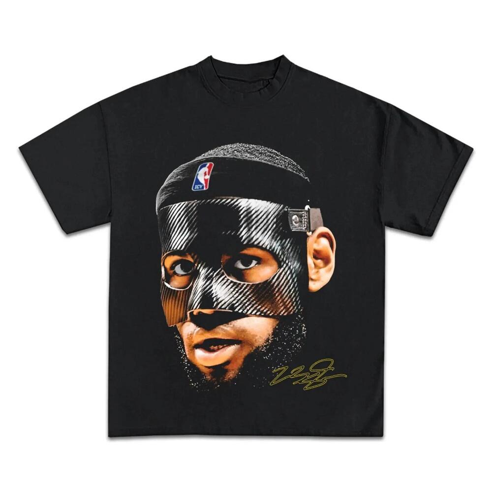 Masked Lebron James Boxy Boxy Tee Shirt Oversized T-Shirt Streetwear